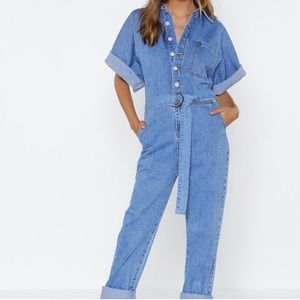 Nasty Gal • Denim Boiler Suit / Jumpsuit
